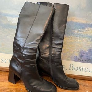 Nine West black heels boots